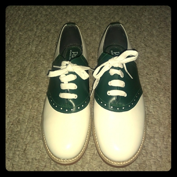 green saddle shoes